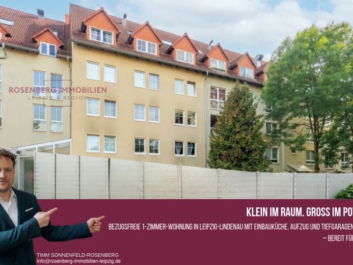 Bezugsfreie 1-Zimmer-Wohnung mit Gestaltungspotenzial, Aufzug & TG-Stellplatz in Leipzig-Lindenau! – Photo 1