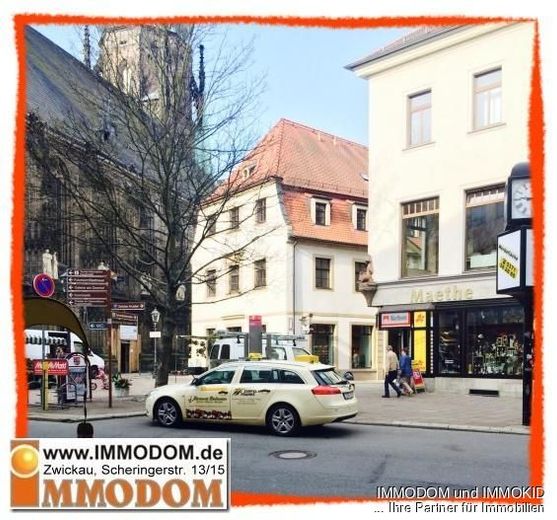 Ladengeschäft in 1A-Lage in unmittelbarer Nähe des Dom St. Marien und des neuen Schocken-Ensembles – Blick zum Zwickauer Dom