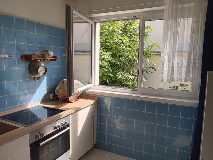 Worms Innenstadt-West'te müstakil 1 aile evi, büyük bahçe – EG Küche alt