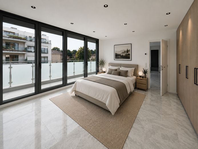 سكن حصري بإطلالة بانورامية – Schlafzimmer KI