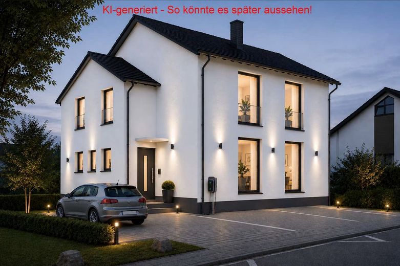Freist. Haus 160m2 mit Grundstück 858m2 Überherrn Altforweiler Saarlouis + Baugrundstück von privat – KI-Bild, Idee für Renovierung