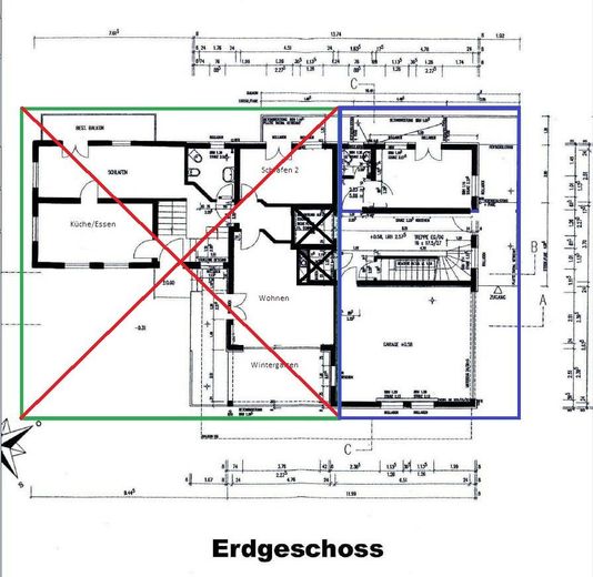 Privatverkauf EFH in Oberstaufen-Weißach, – EG (ohne grüne EG-Wohnung)
