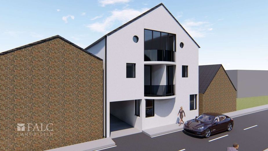 RENDITESTARK! Neubau-MFH mit 6 Wohneinheiten, 6 Stellplätzen &amp; Aufzug in Top-Lage von Kerpen – Vorderansicht-Einfahrt