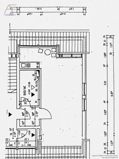 Dachgeschosswohnung für Firmen &amp; Berufspendler als Haupt- oder Zweitwohnsitz. Auch als Büro nutzbar – Grundriss