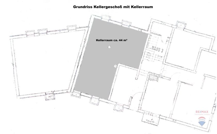 Attraktive Gewerbefläche mit Verkaufsraum in verkehrsgünstiger Lage – Grundriss Keller