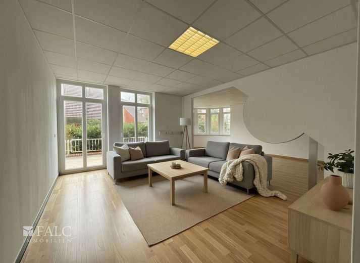 Exklusives Wohnen auf einer Ebene - 6 Zimmer, ca. 220 m², Balkon &amp; TG-Stellplatz möglich – Einrichtungsbeispiel