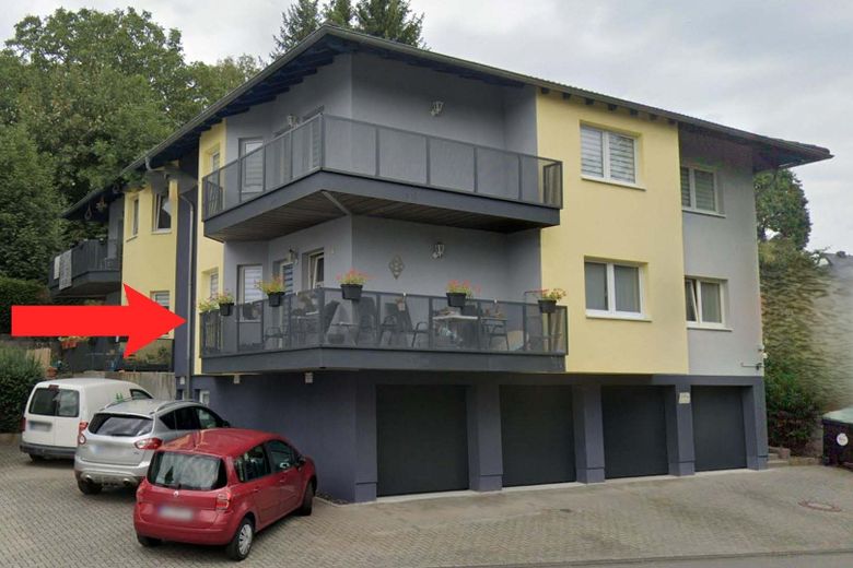 Helle 86 m² 3 Zimmer Wohnung mit Balkon & Keller in Hachenburg Krankenhaus – Gebäude Außenansicht