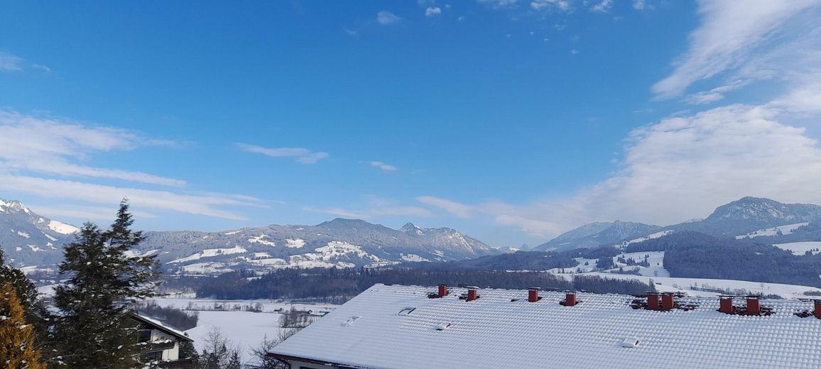 Aussicht vom Balkon Winter