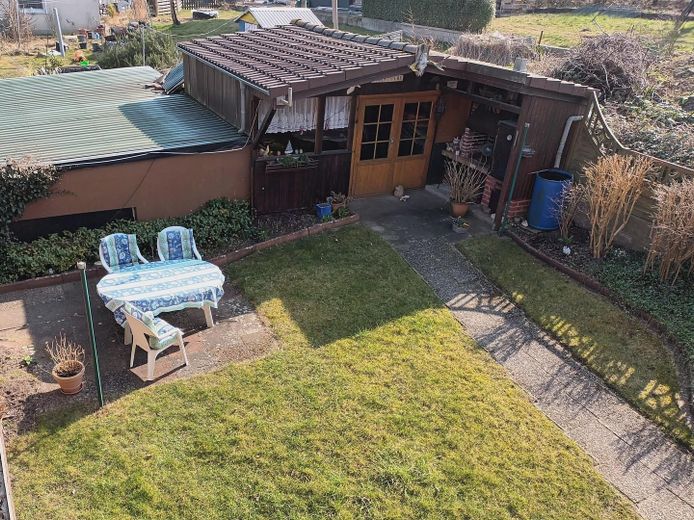 Gartenansicht vom Balkon