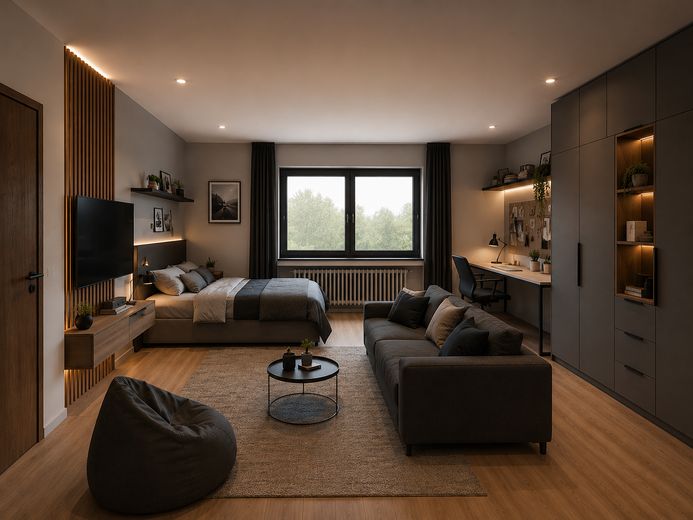 ¡Algunas casas se construyen; otras tienen una historia! – Kind 1+2 als ein Raum (visua.)