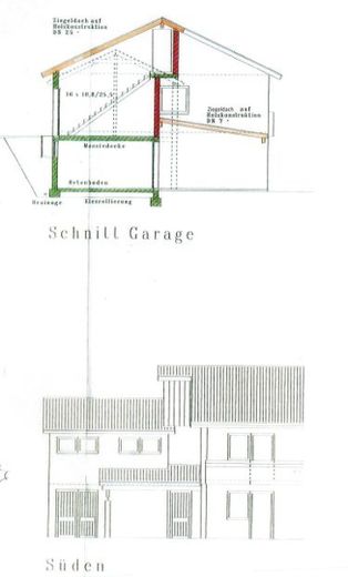 Schnitt Anbau Garage+Freisitz