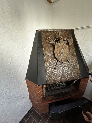 Kamin im Wintergarten