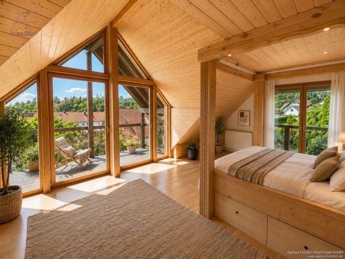 Fernblick statt Standard - Einfamilienhaus mit Potenzial in traumhafter Hanglage – Schlafzimmer