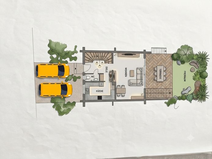 Privatverkauf ohne Maklerprovision: Reihenhaus mit Charakter in Montabaur | Perfekt für Familien – Grundriss EG