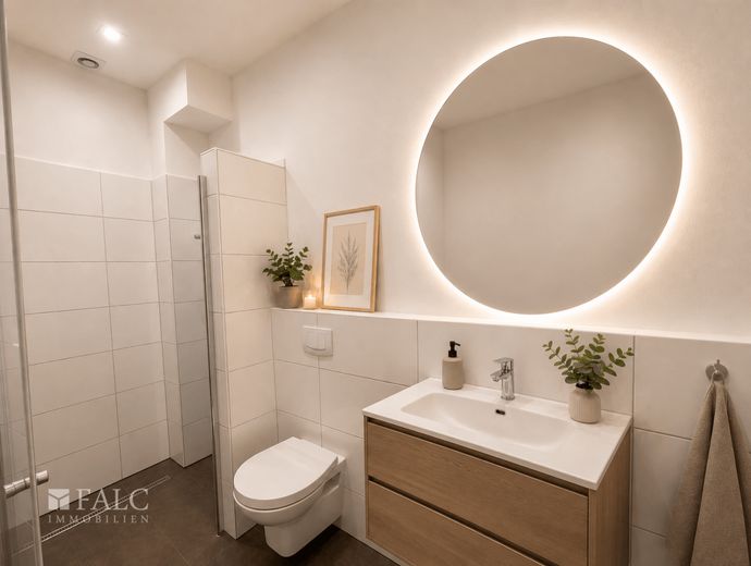 Urbaner Wohntraum mit Gartenflair - frisch renovierte Wohnung im Herzen der Stadt – Badezimmer