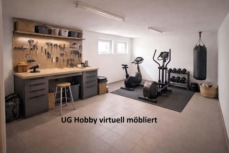 1-gezinshuis in 93333 Neustadt/Do (bj 2003), 120m² woonoppervlakte, 532m² grond en dubbele garage – KG Hobbyraum virtuell möbliert