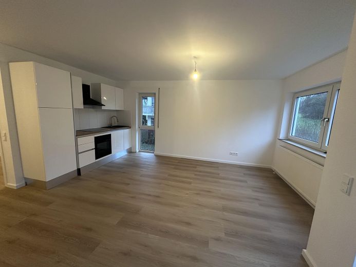 Kernsanierte 3-Zimmer-ETW, 2 Stellplätze, 900 € Kaltmiete, Provisionsfrei – Wohnzimmer/Küche