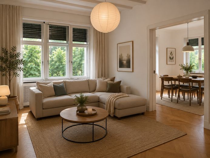 Bremen – Barkhof von privat: Repräsentative Hochparterre-Wohnung – Wohnzimmer