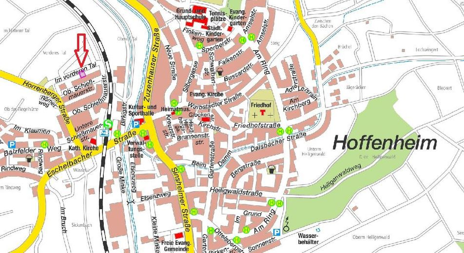 Stadtplan Hoffenheim