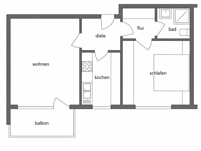 Erstbezug nach Sanierung, 2 Zimmer ETW Hanau-Kesselstadt – Foto 7