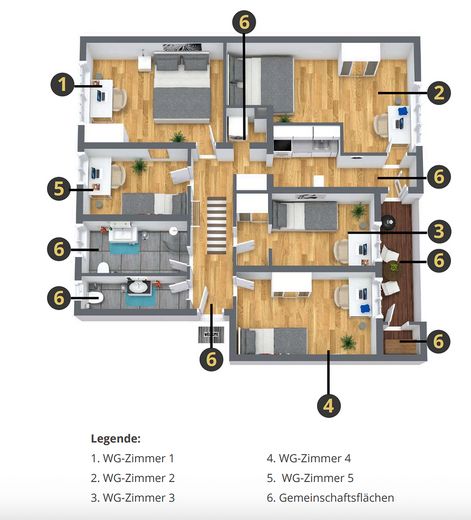 Moderne WG in Giesing sucht neue/n Mitbewohner/in! – Grundriss