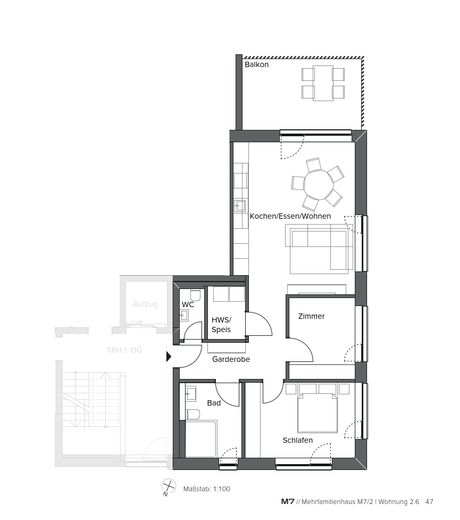 Neubau WHG 2.6 - M7/2 - 1.Obergeschoss - 79m² – Foto 2