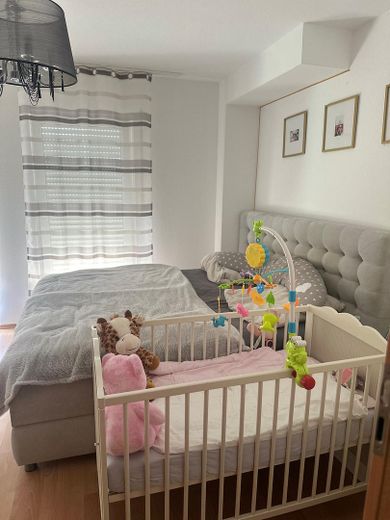 Schlafzimmer bewohnt