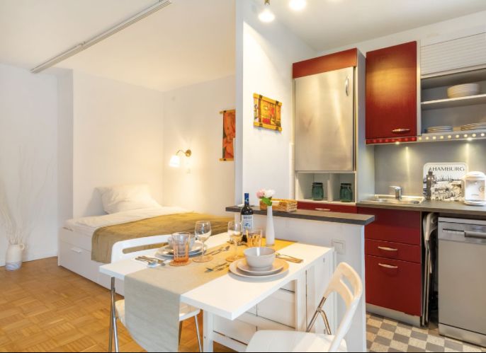 Möblierte 1-Zimmer Wohnung, modern, ruhig, gut angebunden HH-Fuhlsbüttel – Photo 3