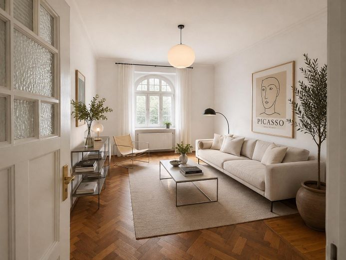 Sprzedaż prywatna bez prowizji dla pośrednika – Wohnzimmer Beispiel