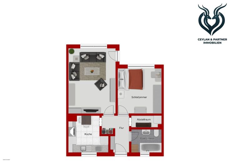 Charmante 2-Zimmer-Wohnung in Lauenburg/Elbe – Grundriss