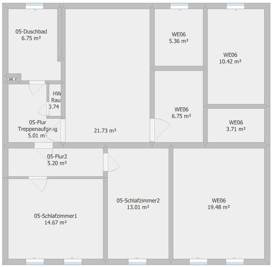 Eigentumswohnung Maisonette 5 Schlafräume, große Wohnküche und 2 Bäder – Maisonette Obergeschoss