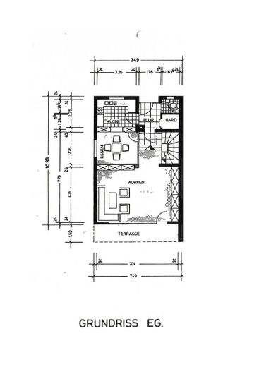 Haus in bester Südlage mit unverbaubarem Ausblick – Grundriss EG
