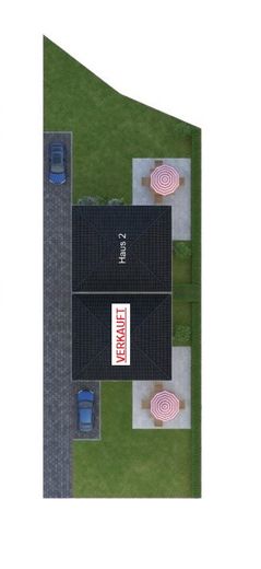 Stadsvilla als KfW-efficiëntiehuis 40, op het zuiden/westen georiënteerd – Lageplan