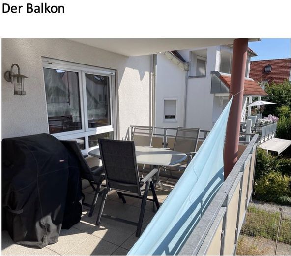 Jasne mieszkanie 3,5-pokojowe we Freiberg am Neckar – Balkon