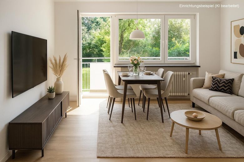 Charming 2-room apartment in Munich-Sendling-Westpark - commission-free – Wohnen (Einrichtungsbsp. KI)