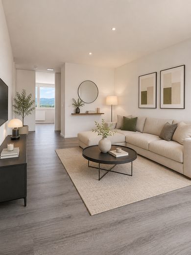 Bezugsfertig- Renoviert mit toller Aussicht-3,5 Zimmer – Wohnen Einrichtungsbeispiel
