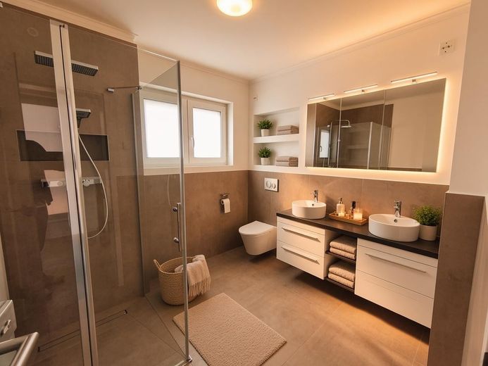 Modernes Doppelhaus in Hochheim in bester Lage / Stunning Semi-Detached Home in a Prime Location – 2OG: Weiteres Badzimmer