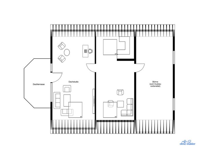 Casa con molta luce, spazio e vista. Adatta anche come casa intergenerazionale o con studio professionale. – Grundriss DG