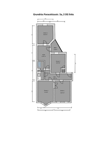 renovierte 4-Raum-Wohnung in der Nähe des Steintor, beim Wasserturm – Grundriss