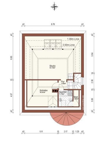 DACHGESCHOSS - MAISSONETTE IN ZWEIFAMILIENHAUS MIT GARTENANTEIL – Dachgeschoss