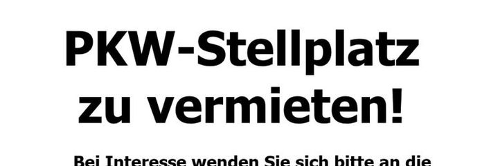 ** Pkw-Außenstellplatz in Gohlis-Süd zu vermieten **