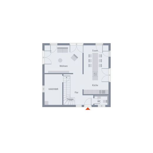GROSSES HAUS AUF KLEINER FLÄCHE – Grundriss Erdgeschoss