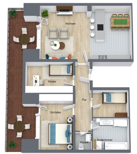 Modern, stilvolles Penthouse  mit guter Anbindung an die Münchner Innenstadt und Augsburg – Grundriss