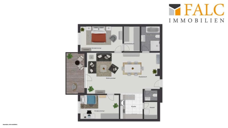 Moderne 4-Zimmer-Wohnung mit Balkon, Aufzug und Tiefgaragenstellplatz – OG