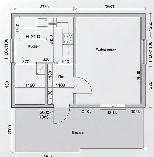 Grundriss Bklockhaus 1