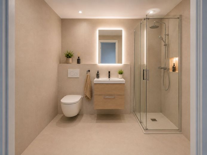 Gäste-WC mit Dusche  - Visualisierung