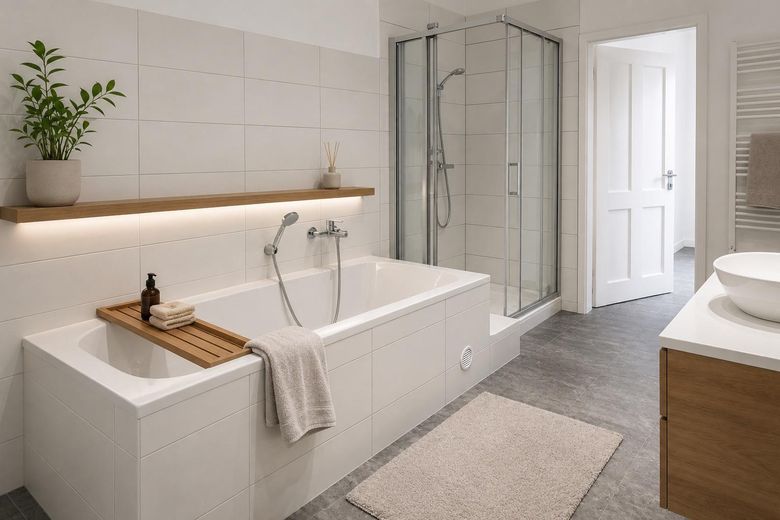 Penthouse Wohnung mit einmaliger Dachterasse und Seeblick ! – Whirlwanne mit Dusche