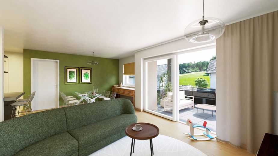 Oben wohnen, großzügig leben – 4-Zimmer-Wohnung mit XL-Dachterrasse – Wohnraum II