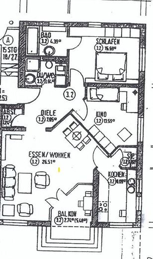 Красивая квартира на первом этаже с террасой в Биберах-на-Рисе – Grundriss Wohnung
