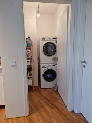 Neuwertige, hochwertige 2-Zimmer-Wohnung mit EBK & TG-Stellplatz in Ffm-Riedberg – Hauswirtschaftsraum
